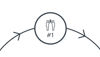 An illustration of a circular flow with an icon with two people.